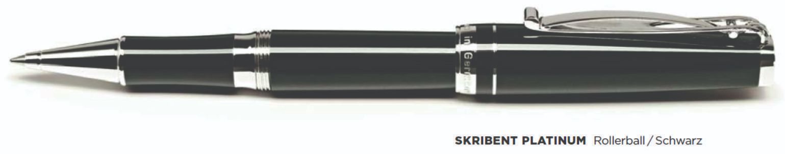 Cleo Pens SKRIBENT PLATINUM Rollerball Schwarz Roller Pen